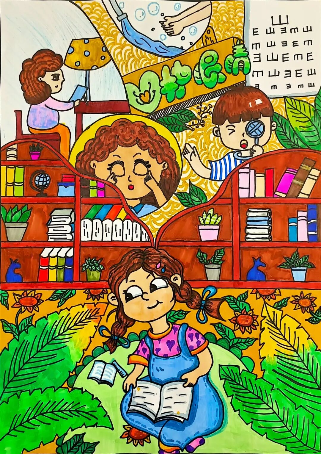 【作品展示】“‘睛’彩童年 绿美广州”爱眼护眼主题创意绘画大赛 - 广州普瑞眼科医院